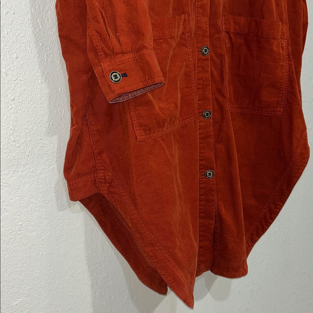 ANTROPOLOGIE PILCRO CORDUROY DUSTER BUTTON FRONT SHACKET WOMENS Sz SMALL NEW - Picture 10 of 15